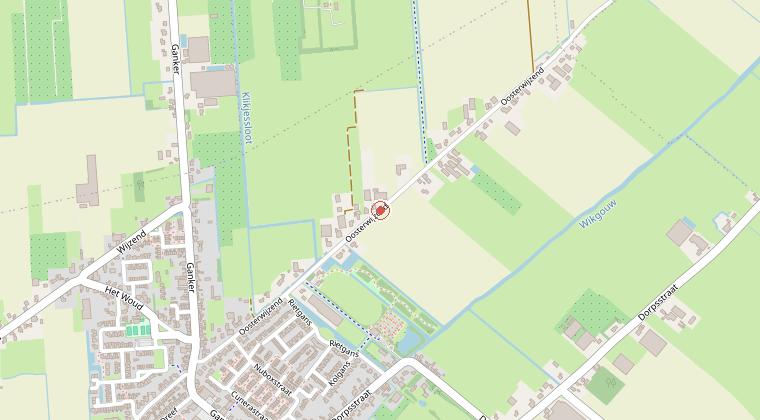 Kaart van de omgeving van de melding