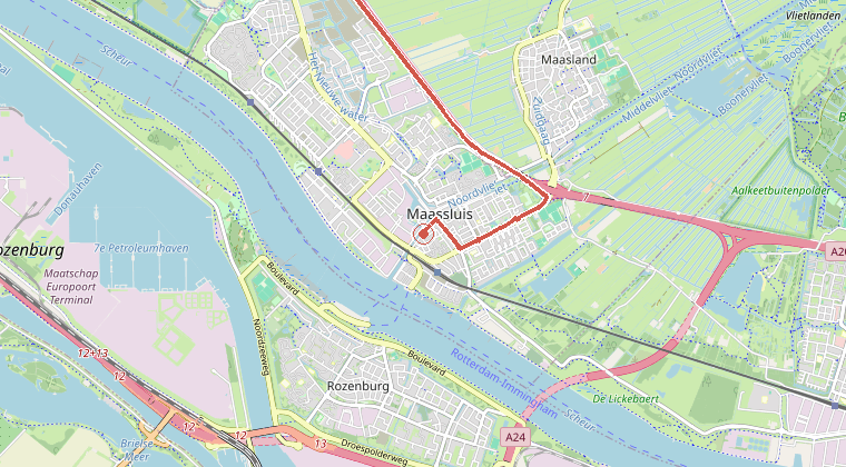 Kaart van de omgeving van de melding