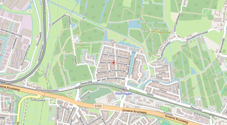 Kaart van de omgeving van de melding