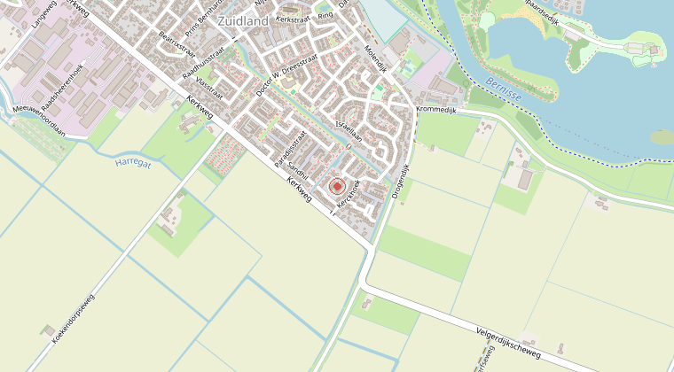 Kaart van de omgeving van de melding