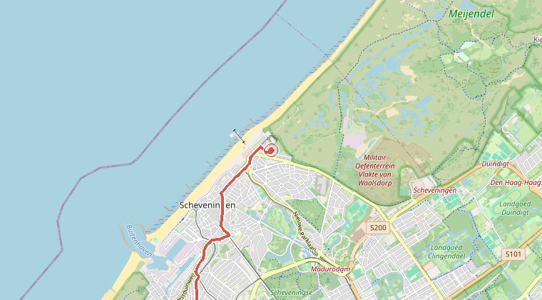 Kaart van de omgeving van de melding