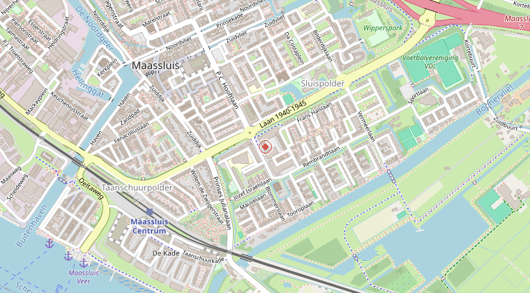 Kaart van de omgeving van de melding
