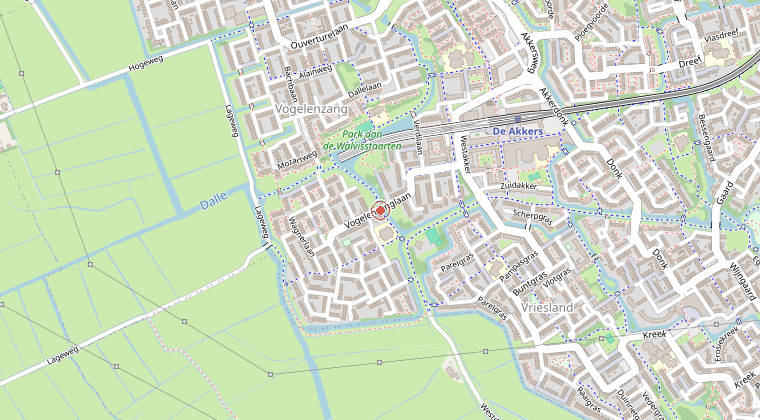 Kaart van de omgeving van de melding