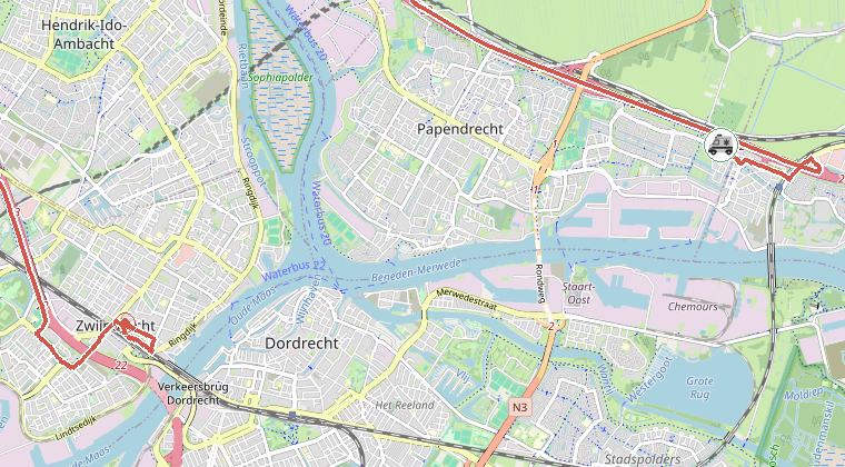 Kaart van de omgeving van de melding