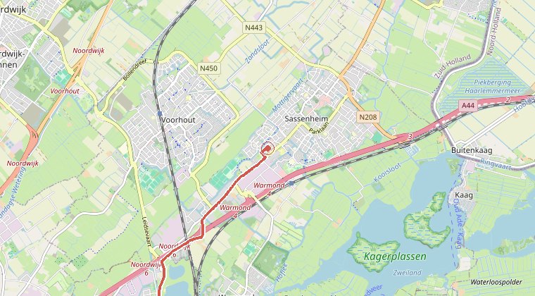 Kaart van de omgeving van de melding
