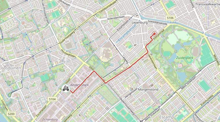 Kaart van de omgeving van de melding