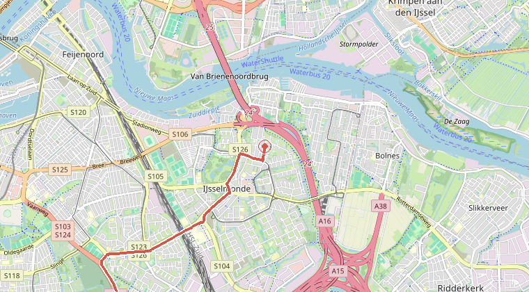 Kaart van de omgeving van de melding