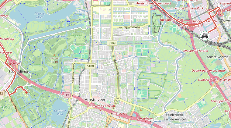 Kaart van de omgeving van de melding