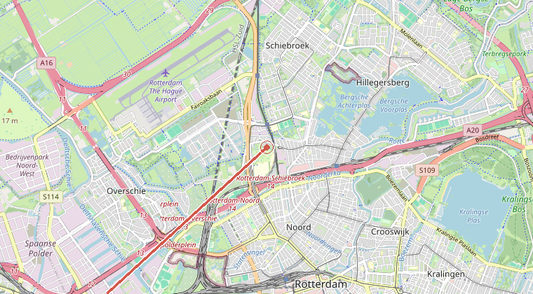 Kaart van de omgeving van de melding