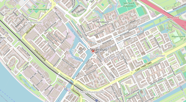Kaart van de omgeving van de melding