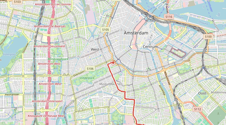 Kaart van de omgeving van de melding