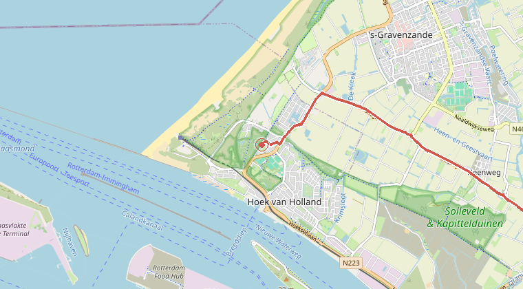 Kaart van de omgeving van de melding