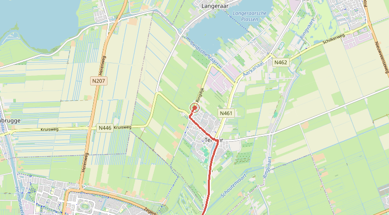 Kaart van de omgeving van de melding