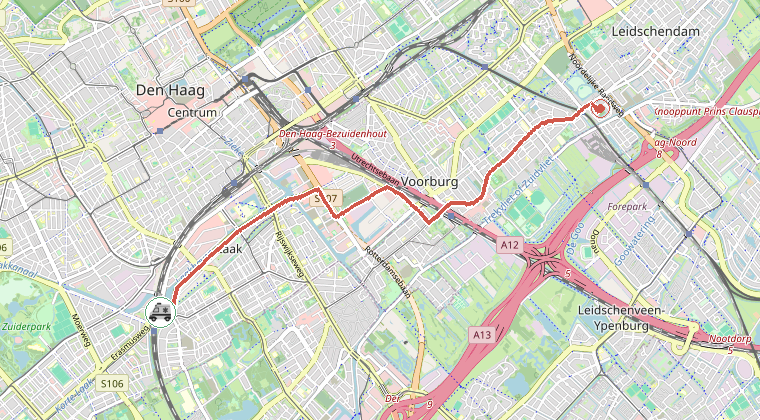 Kaart van de omgeving van de melding