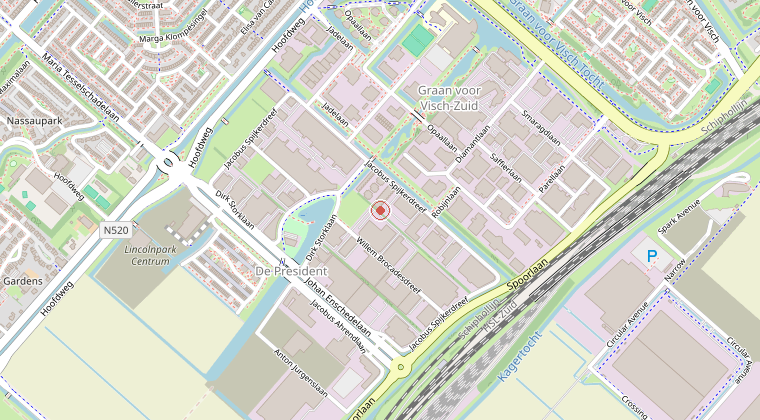 Kaart van de omgeving van de melding