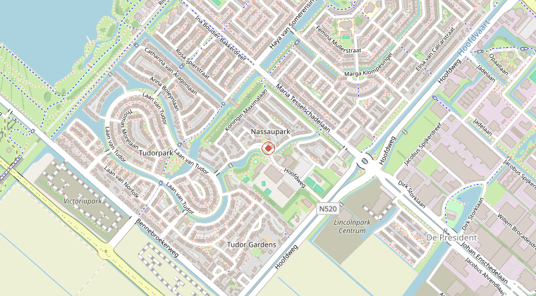 Kaart van de omgeving van de melding
