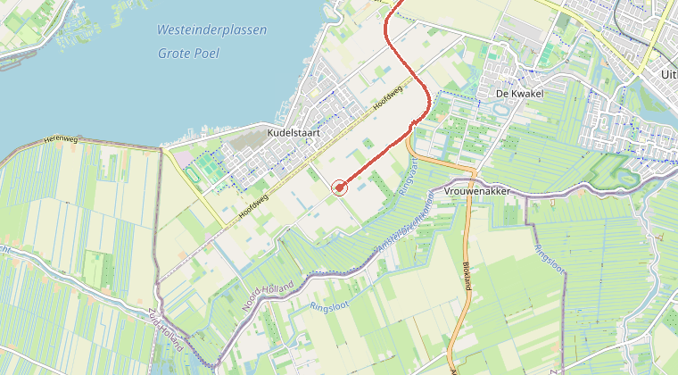 Kaart van de omgeving van de melding