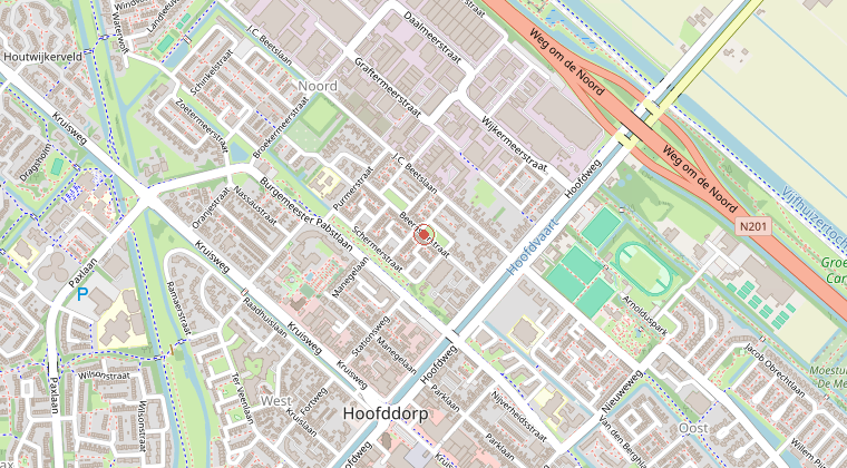 Kaart van de omgeving van de melding
