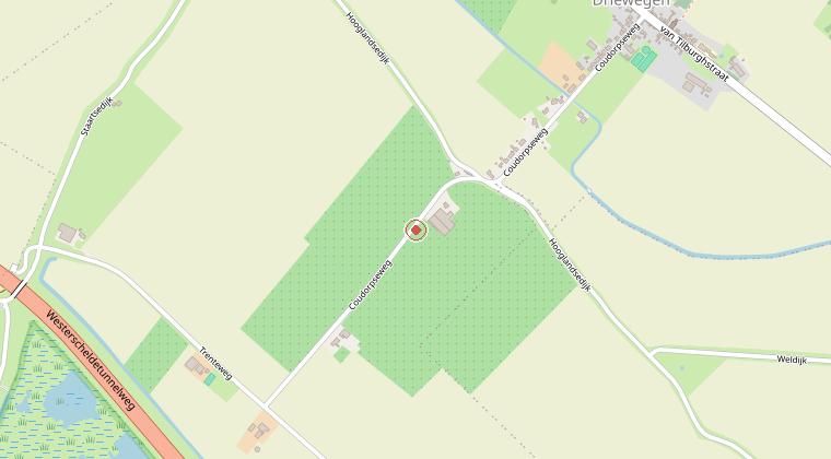 Kaart van de omgeving van de melding