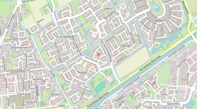 Kaart van de omgeving van de melding