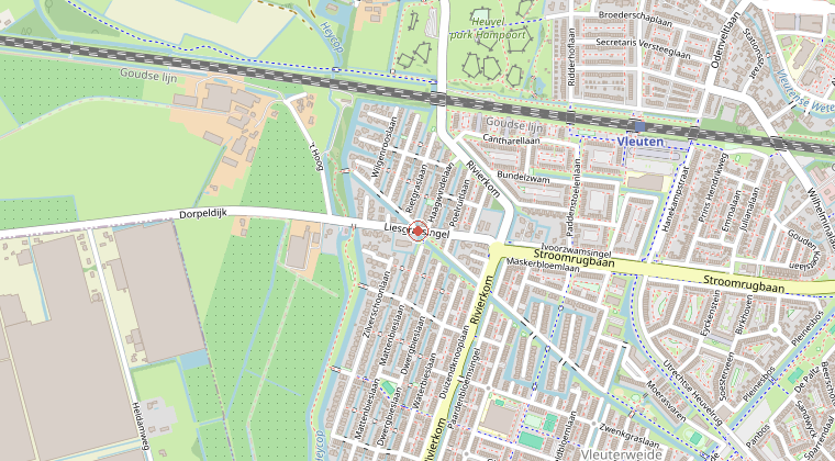 Kaart van de omgeving van de melding