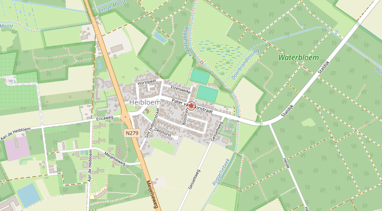 Kaart van de omgeving van de melding