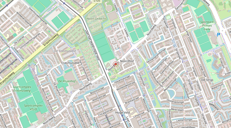 Kaart van de omgeving van de melding