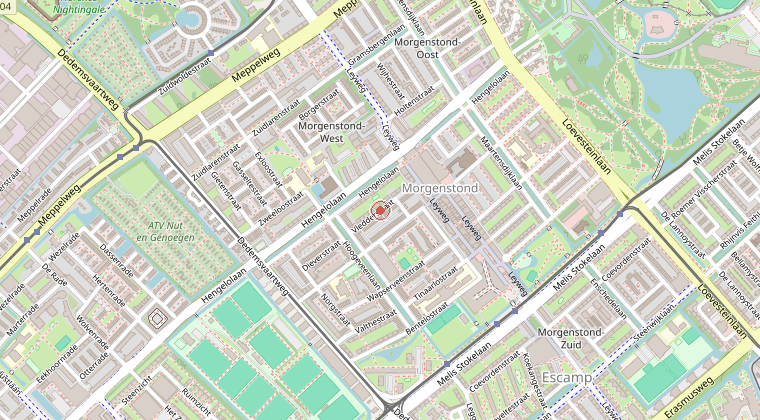 Kaart van de omgeving van de melding