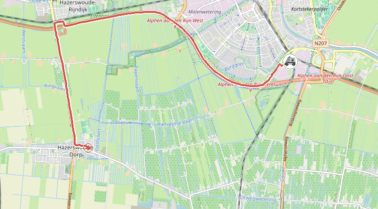 Kaart van de omgeving van de melding