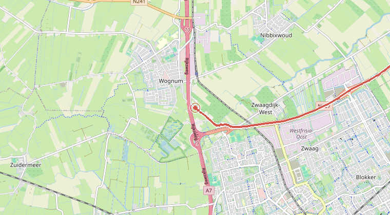 Kaart van de omgeving van de melding