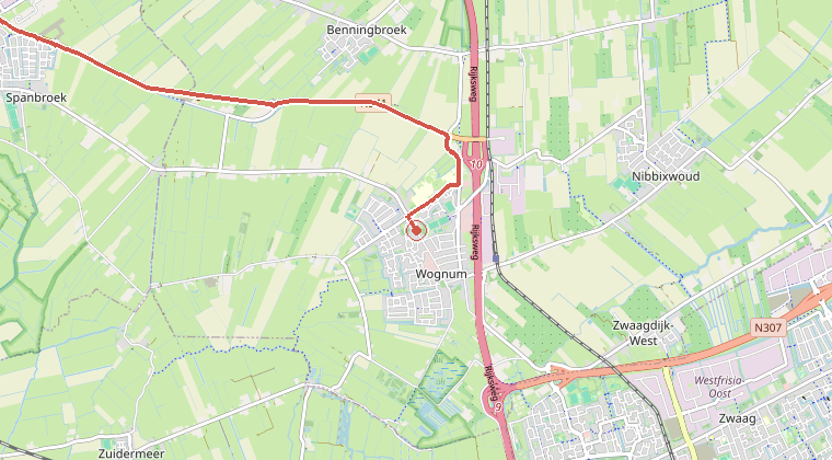 Kaart van de omgeving van de melding