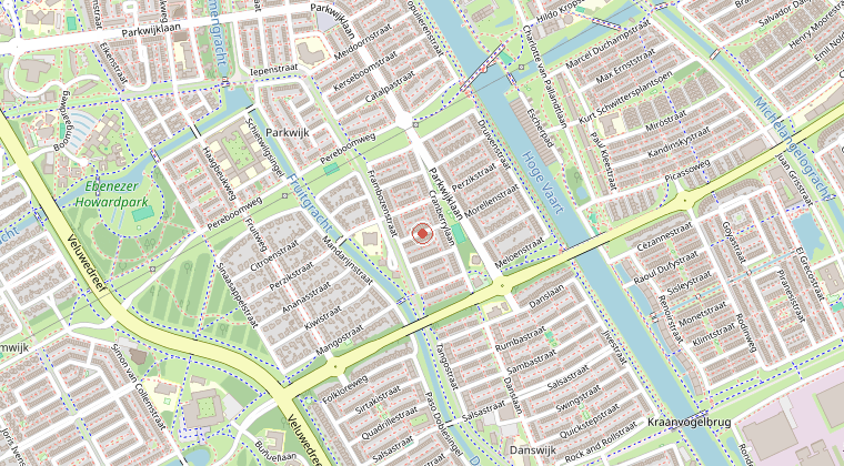 Kaart van de omgeving van de melding