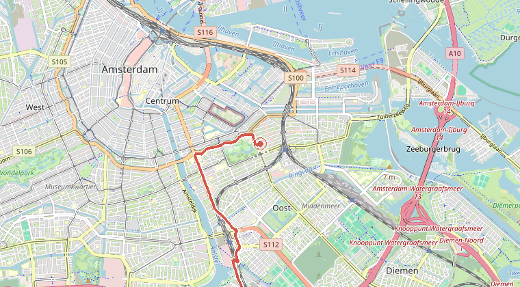 Kaart van de omgeving van de melding