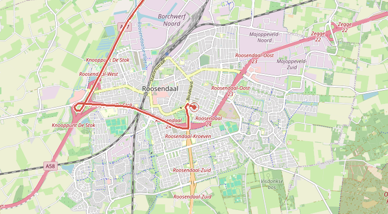 Kaart van de omgeving van de melding