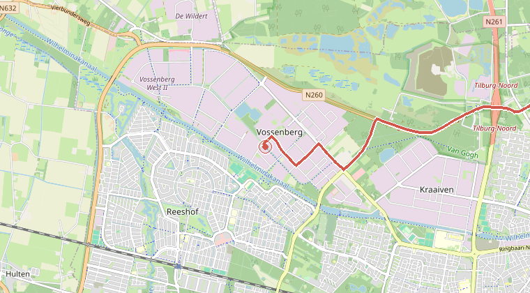 Kaart van de omgeving van de melding