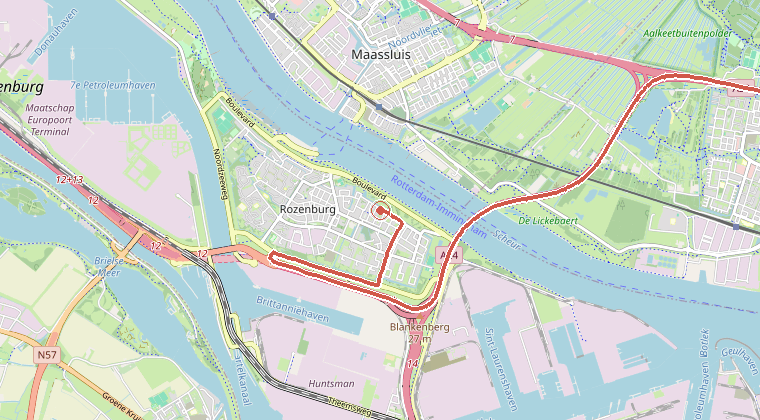 Kaart van de omgeving van de melding