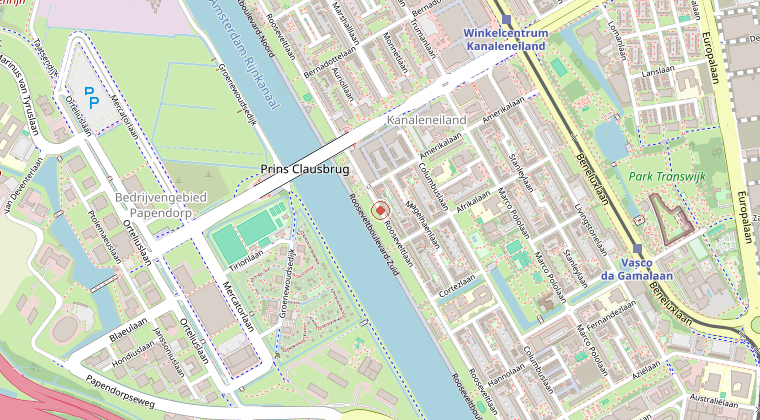 Kaart van de omgeving van de melding