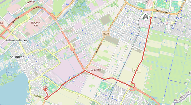 Kaart van de omgeving van de melding