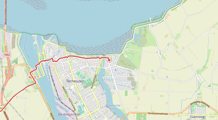 Kaart van de omgeving van de melding