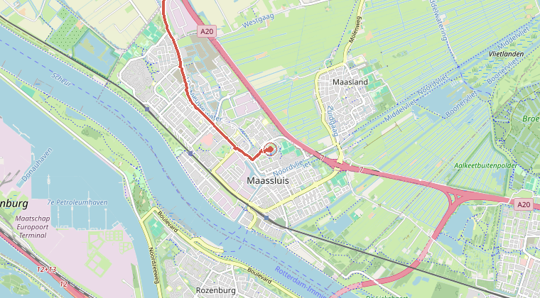 Kaart van de omgeving van de melding