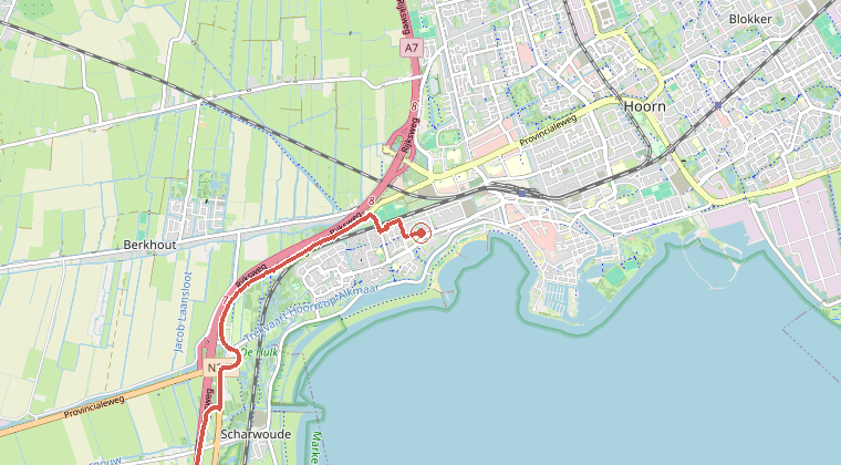 Kaart van de omgeving van de melding