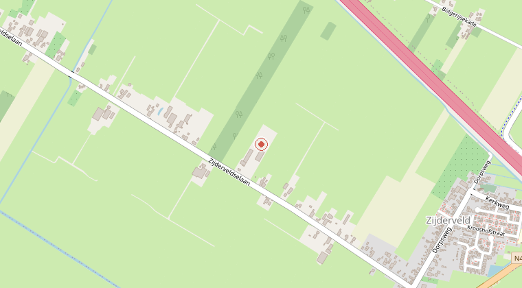 Kaart van de omgeving van de melding