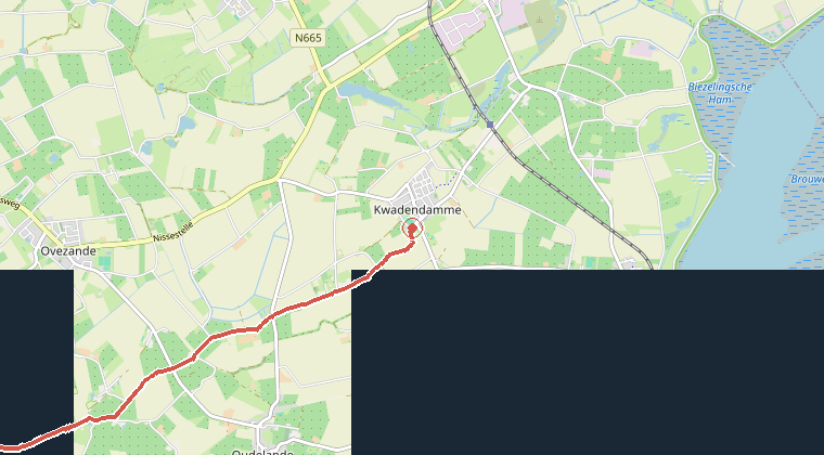 Kaart van de omgeving van de melding