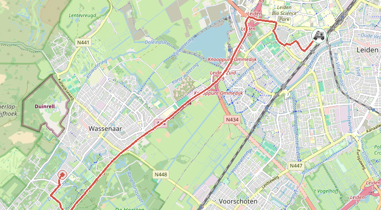 Kaart van de omgeving van de melding