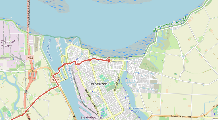 Kaart van de omgeving van de melding