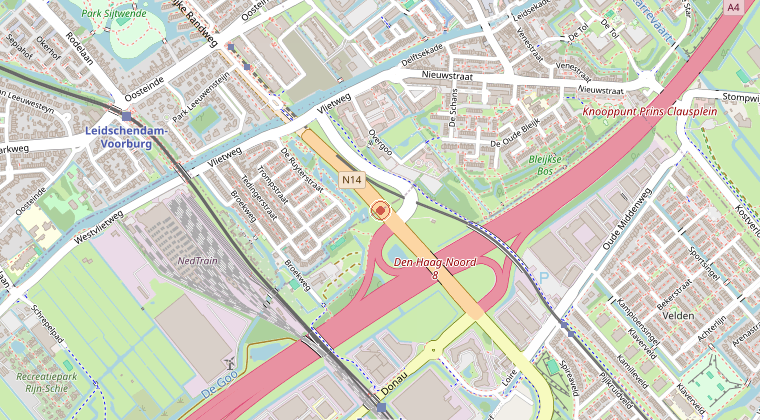 Kaart van de omgeving van de melding