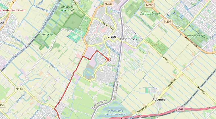 Kaart van de omgeving van de melding