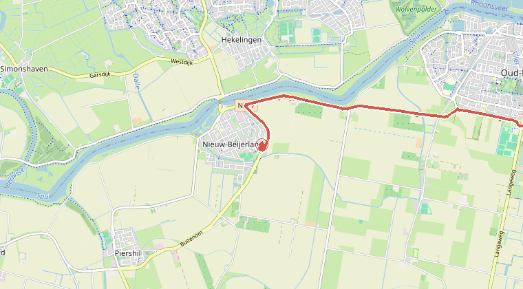 Kaart van de omgeving van de melding