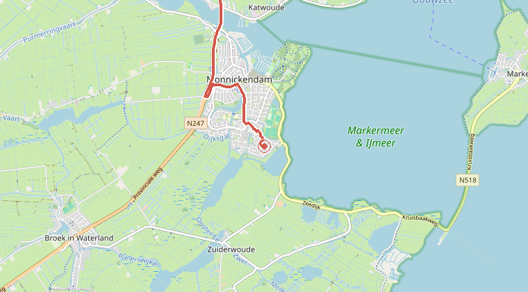 Kaart van de omgeving van de melding