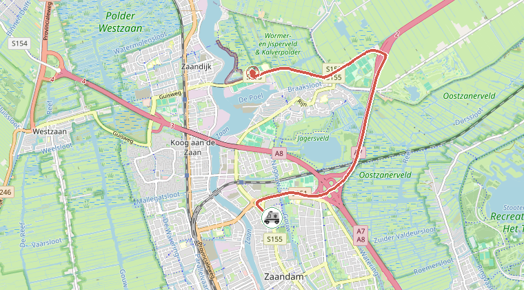 Kaart van de omgeving van de melding